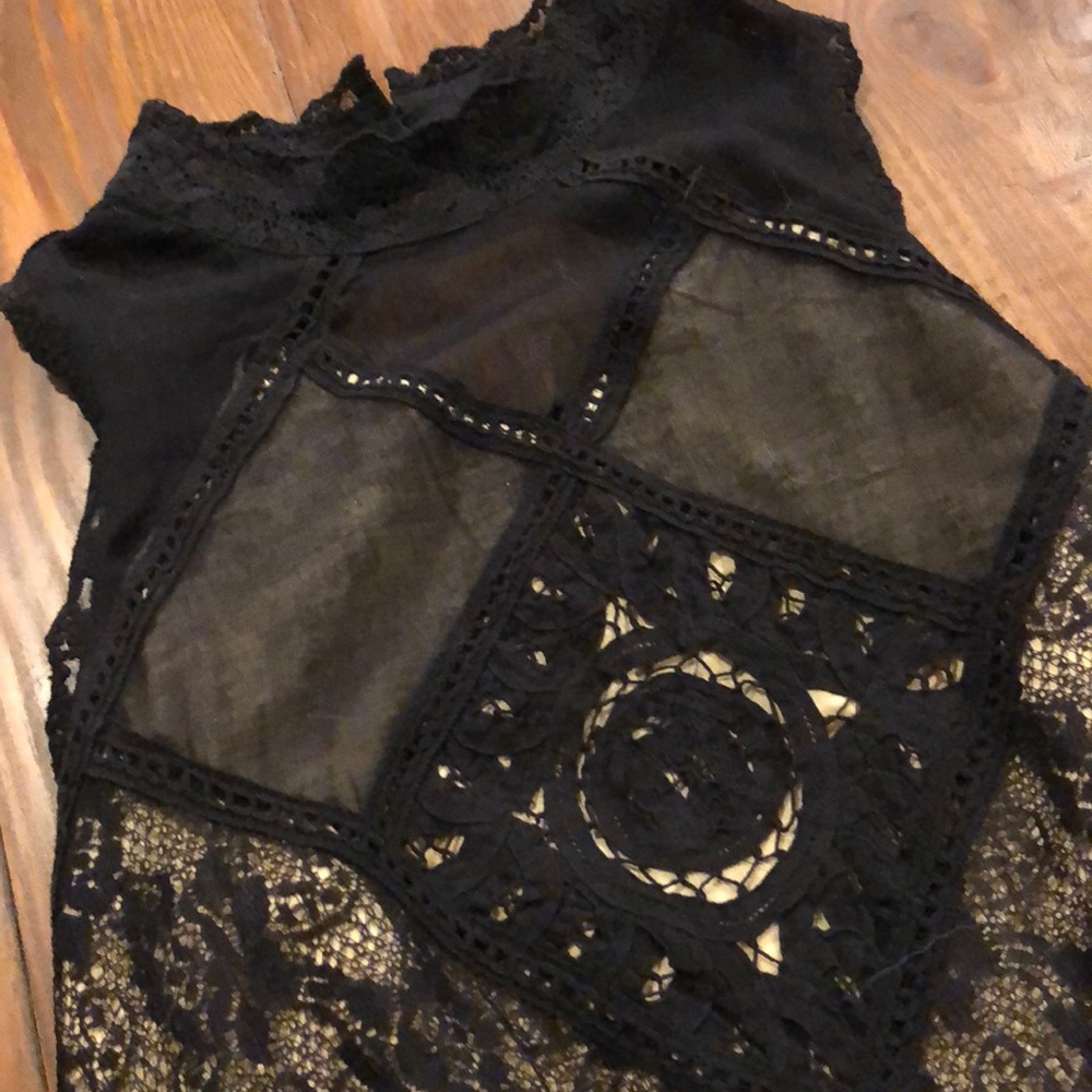 FREE PROPLE DRESS BLACK LARGE NWT